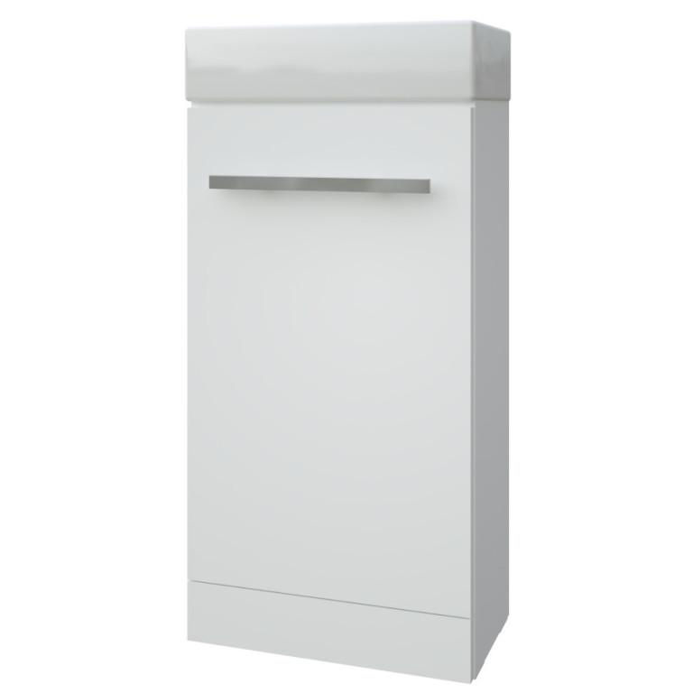 Fur280pu - K-VIT Purity Floor Standing Cloakroom Unit in White