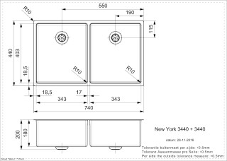 New York 34x40 34x40 Line Drawing